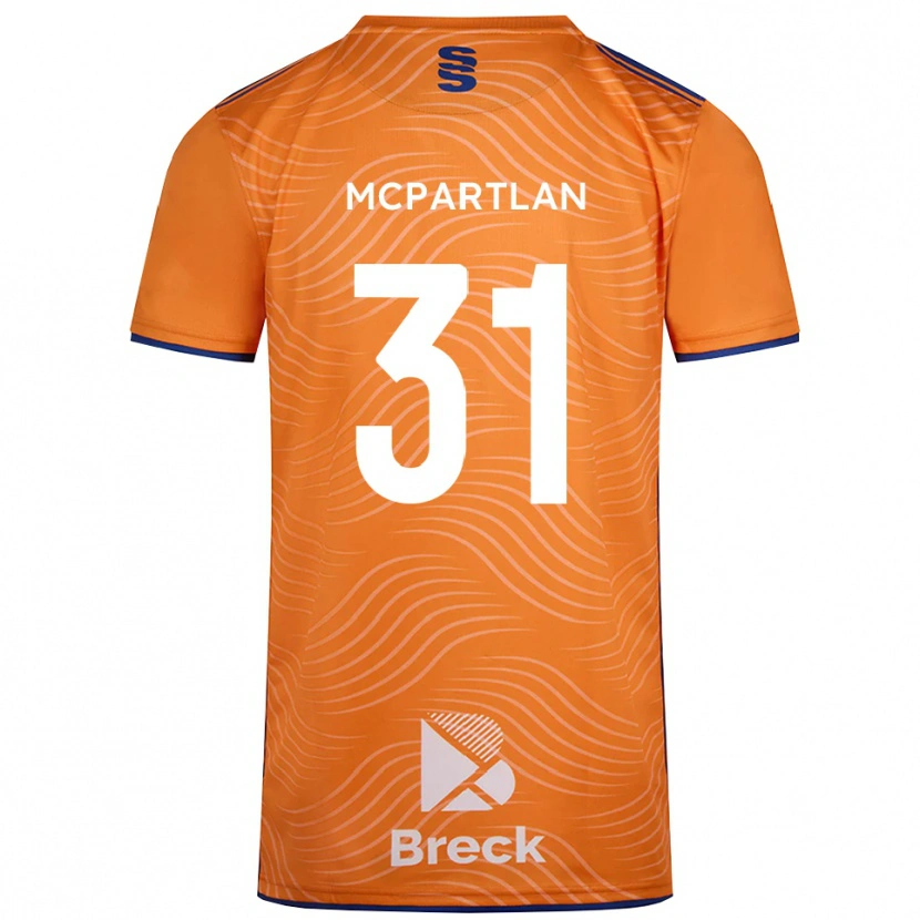 Danxen Men Cian McPartlan #31 Orange Black Goalkeeper Jersey 2025/26 T-Shirt