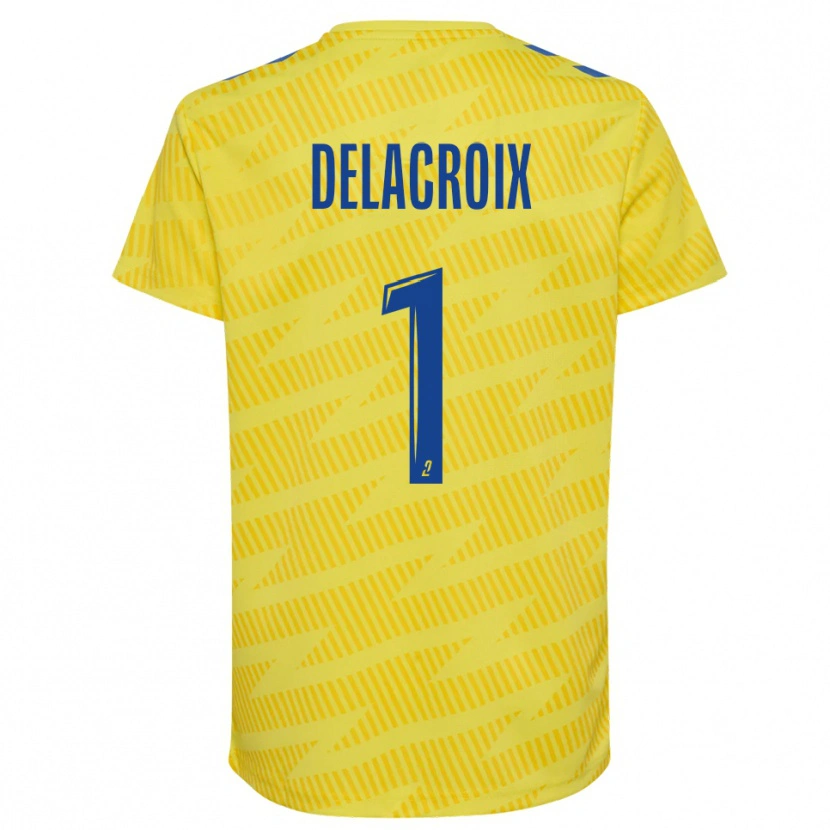 Danxen Men Noa Delacroix #1 Yellow Blue Goalkeeper Jersey 2025/26 T-Shirt