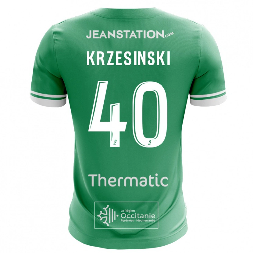 Danxen Men Clément Krzesinski #40 Green White Goalkeeper Jersey 2025/26 T-Shirt