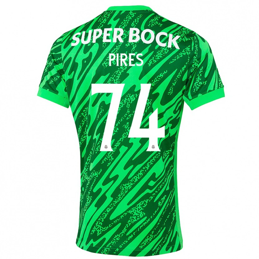 Danxen Men Guilherme Pires #74 Green White Goalkeeper Jersey 2025/26 T-Shirt