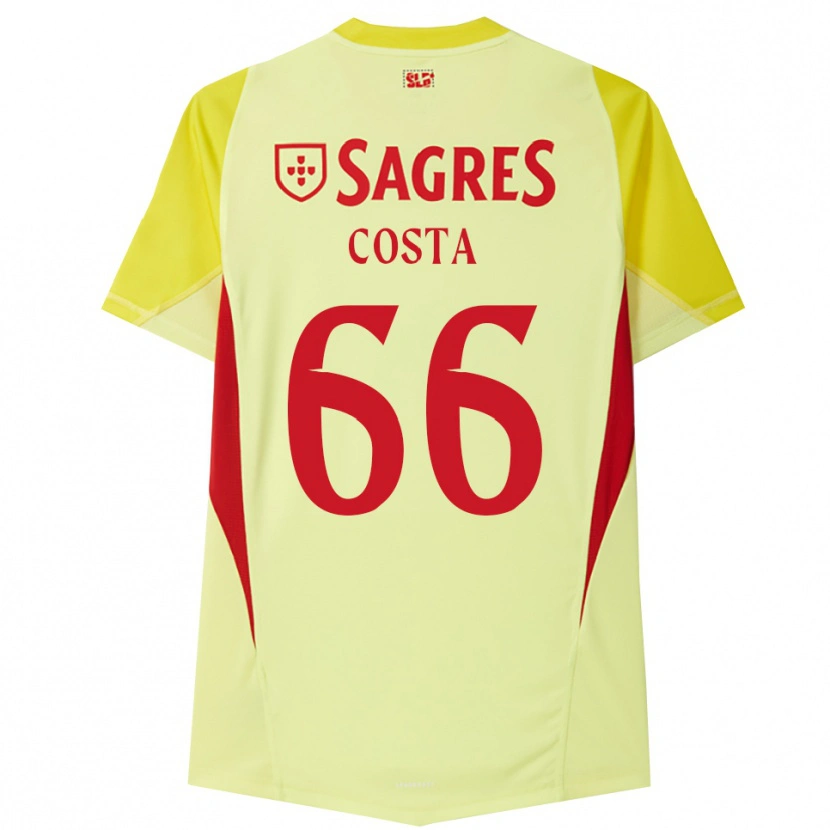Danxen Men Rute Costa #66 Yellow Red Goalkeeper Jersey 2025/26 T-Shirt