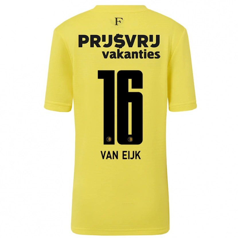 Danxen Men Roos Van Eijk #16 Yellow Black Goalkeeper Jersey 2025/26 T-Shirt