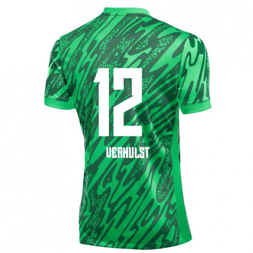 Danxen Men Hobie Verhulst #12 Green White Goalkeeper Jersey 2025/26 T-Shirt