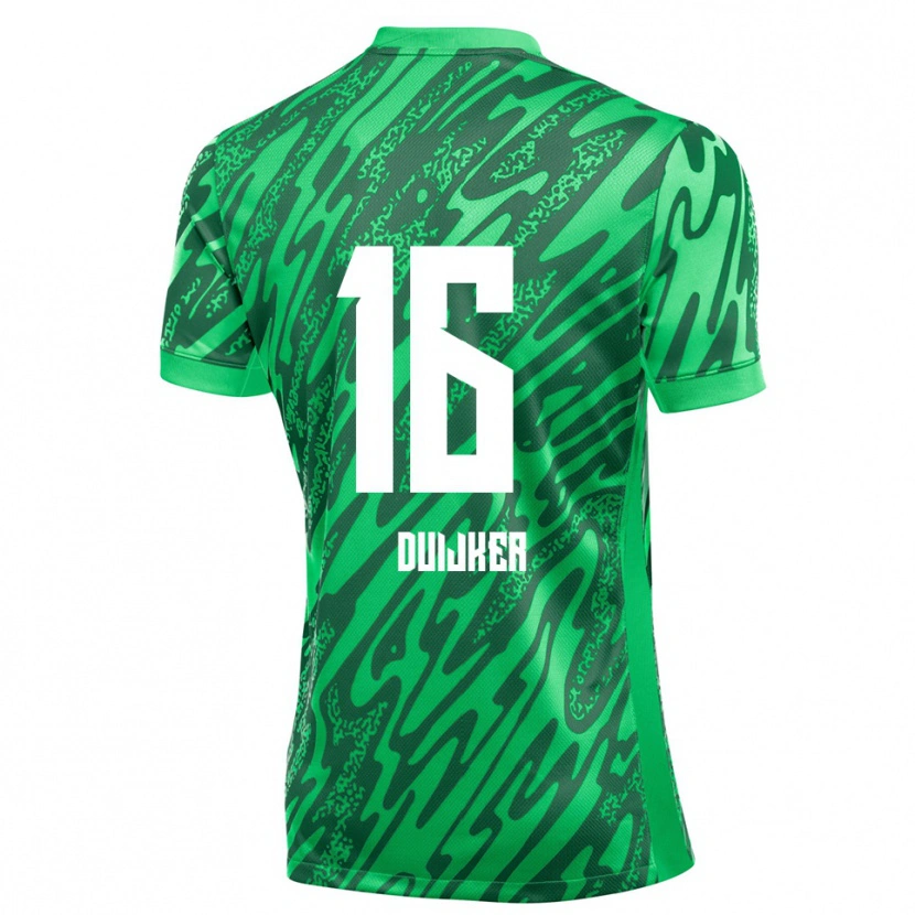 Danxen Men Jaycen Duijker #16 Green White Goalkeeper Jersey 2025/26 T-Shirt