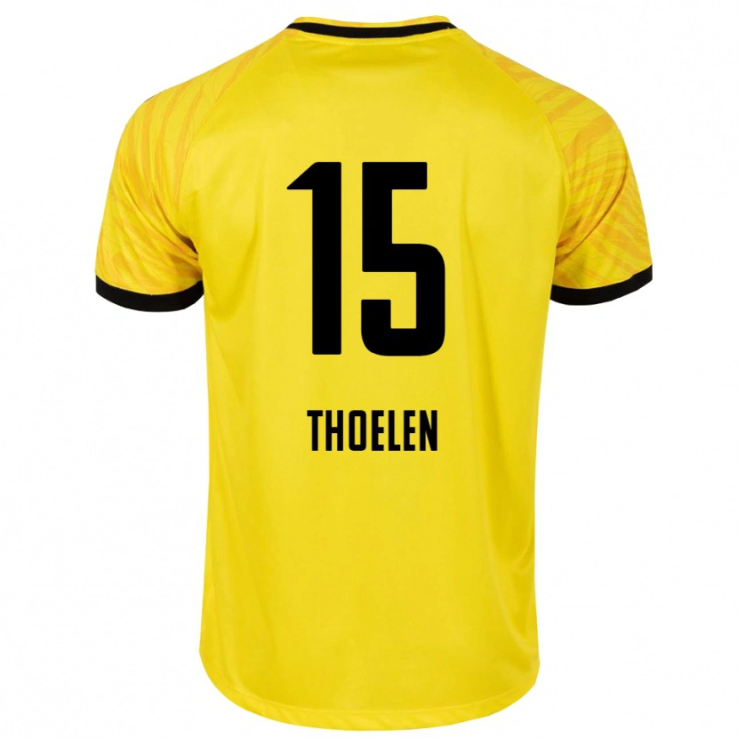 Danxen Men Yannick Thoelen #15 Yellow Black Goalkeeper Jersey 2025/26 T-Shirt