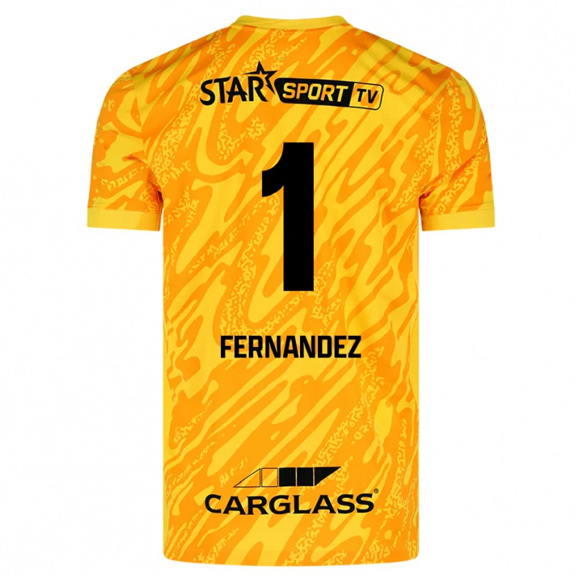Danxen Men Elias Gonzalez Fernandez #1 Orange Yellow Black Goalkeeper Jersey 2025/26 T-Shirt
