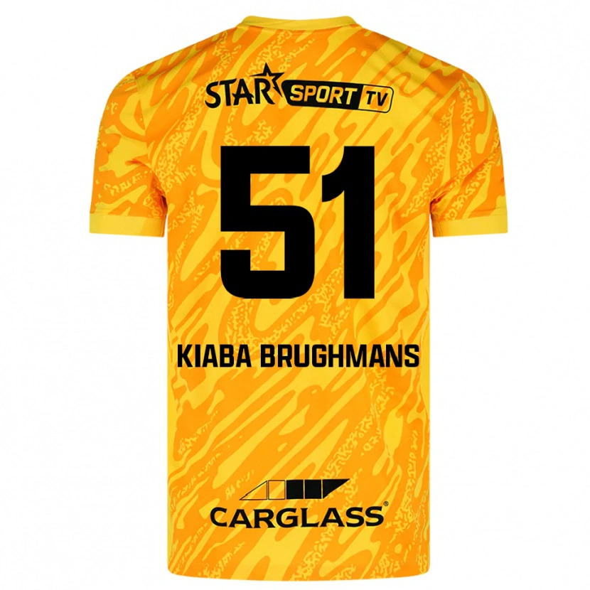 Danxen Men Lucca Brughmans #51 Orange Yellow Black Goalkeeper Jersey 2025/26 T-Shirt