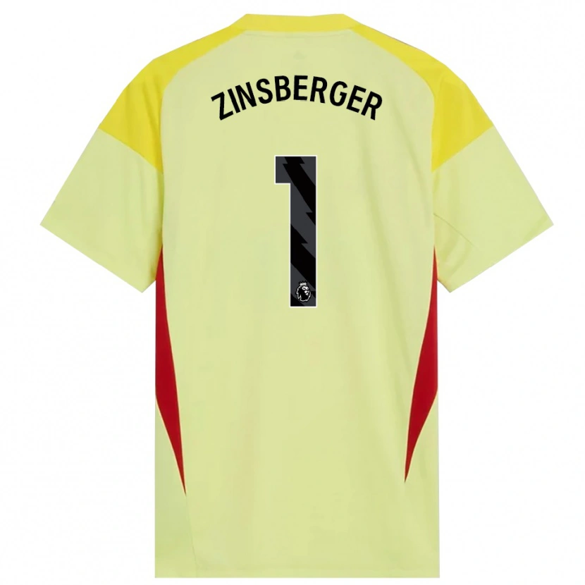 Danxen Men Manuela Zinsberger #1 Yellow Red Black Goalkeeper Jersey 2025/26 T-Shirt