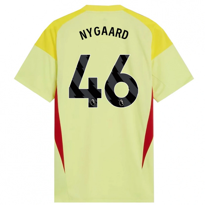 Danxen Men Lucas Nygaard #46 Yellow Red Black Goalkeeper Jersey 2025/26 T-Shirt