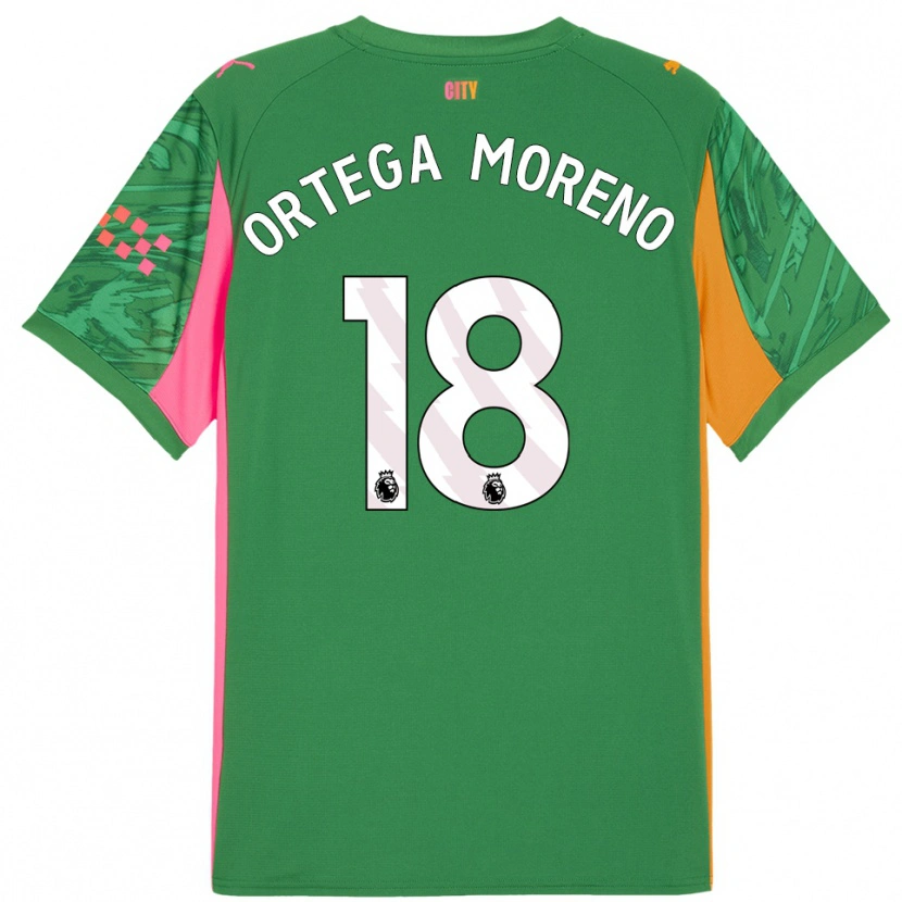 Danxen Men Stefan Ortega #18 Green Orange Goalkeeper Jersey 2025/26 T-Shirt