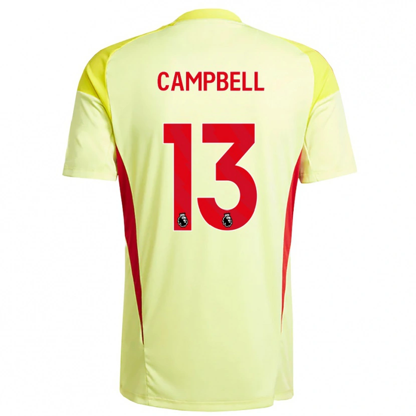 Danxen Men Luke Campbell #13 Light Yellow Orange Goalkeeper Jersey 2025/26 T-Shirt