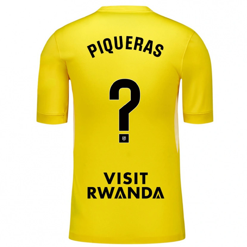 Danxen Men Diego Piqueras #0 Yellow Black Goalkeeper Jersey 2025/26 T-Shirt