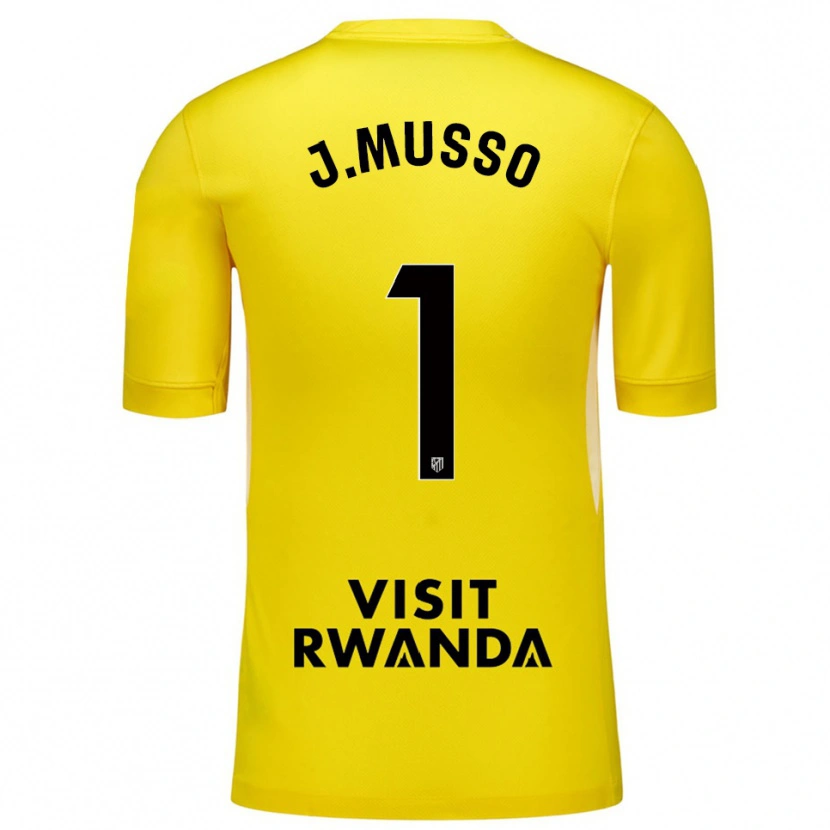 Danxen Men Juan Musso #1 Yellow Black Goalkeeper Jersey 2025/26 T-Shirt