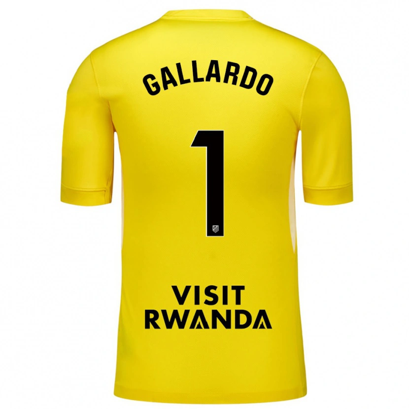 Danxen Men Lola Gallardo #1 Yellow Black Goalkeeper Jersey 2025/26 T-Shirt