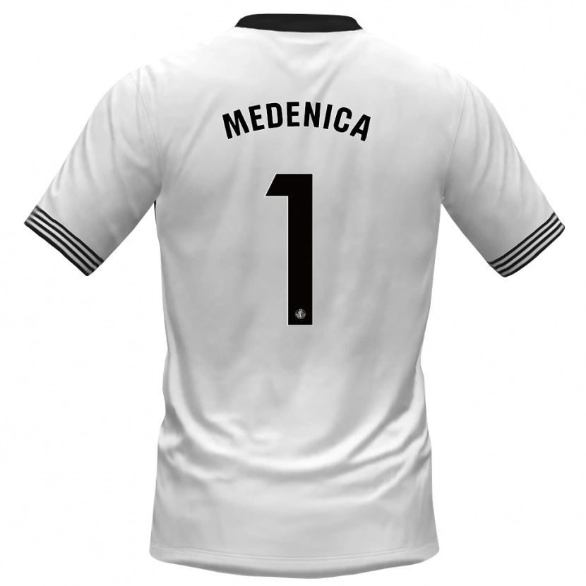 Danxen Men Djordjije Medenica #1 White Black Goalkeeper Jersey 2025/26 T-Shirt