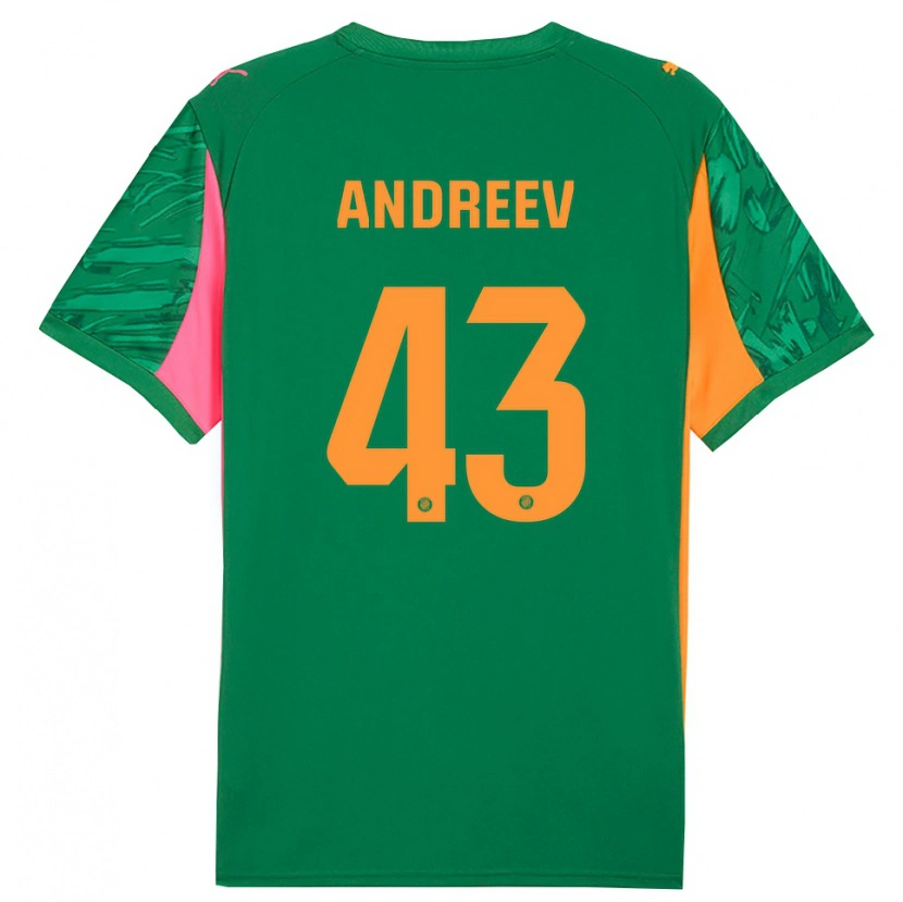 Danxen Men Aleksandar Andreev #43 Green Orange Goalkeeper Jersey 2025/26 T-Shirt