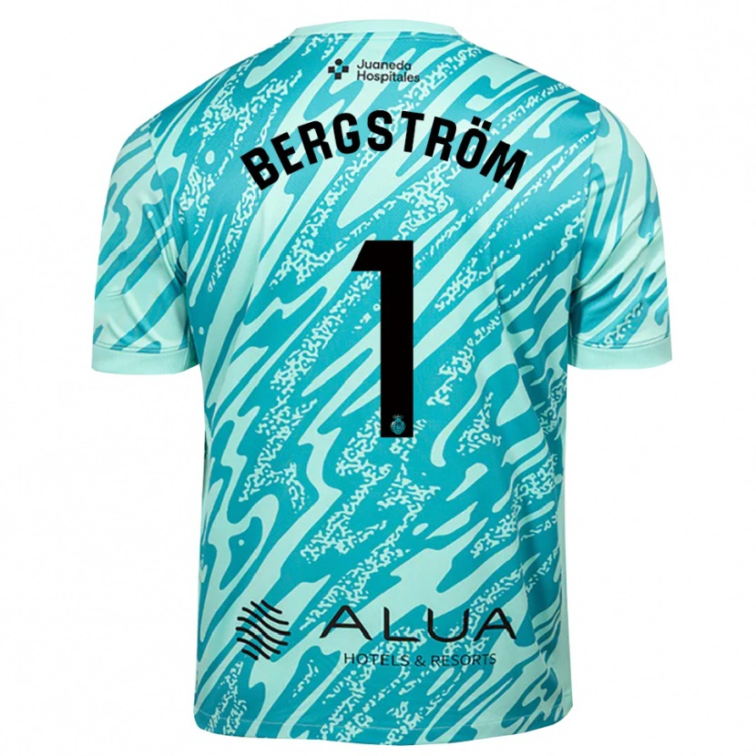 Danxen Men Lucas Bergström #1 Cyan Black Goalkeeper Jersey 2025/26 T-Shirt