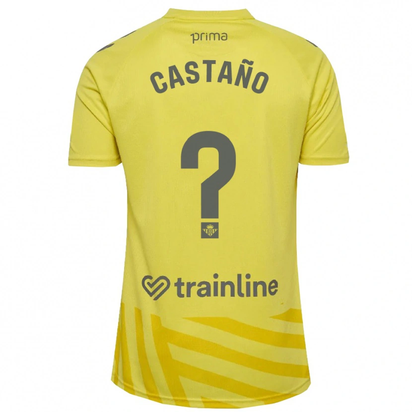 Danxen Men Jesús Castaño #0 Yellow Gray Goalkeeper Jersey 2025/26 T-Shirt