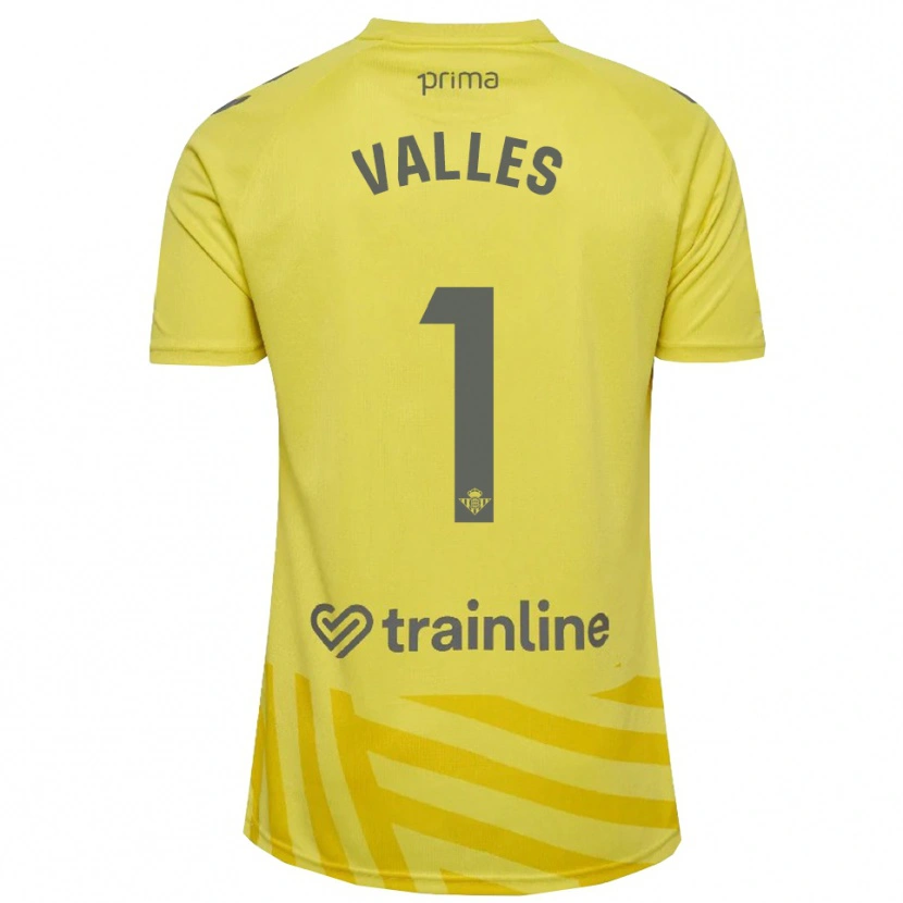 Danxen Men Álvaro Valles #1 Yellow Gray Goalkeeper Jersey 2025/26 T-Shirt