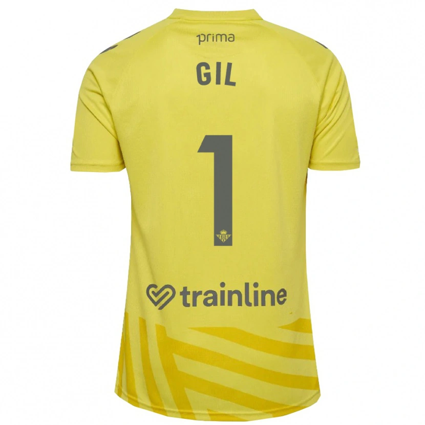 Danxen Men Noelia Gil #1 Yellow Gray Goalkeeper Jersey 2025/26 T-Shirt