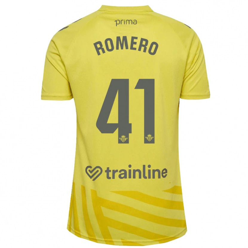 Danxen Men José Romero #41 Yellow Gray Goalkeeper Jersey 2025/26 T-Shirt