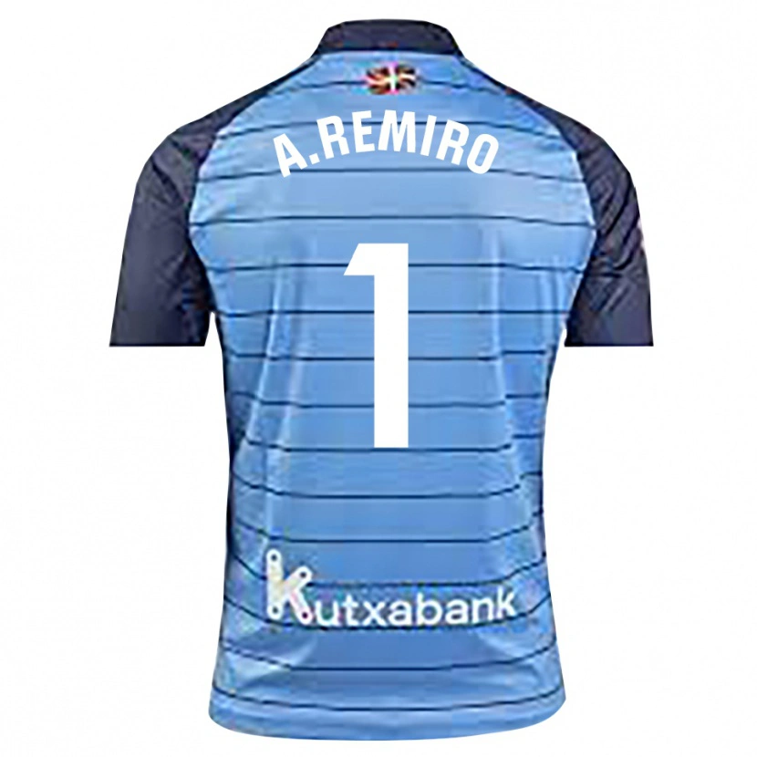 Danxen Men Álex Remiro #1 Navy Blue Goalkeeper Jersey 2025/26 T-Shirt