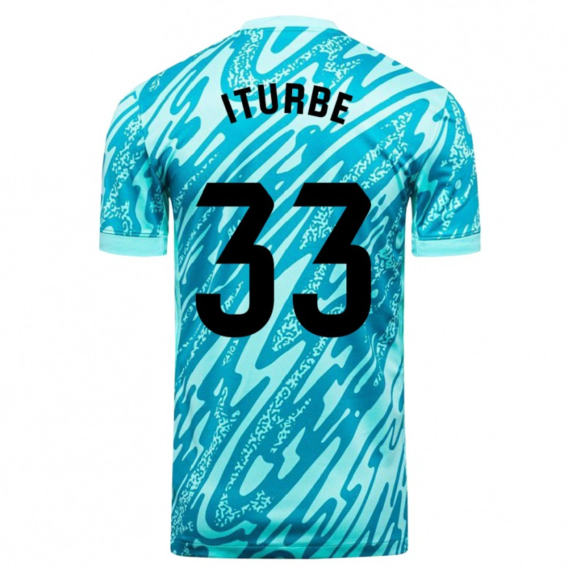Danxen Men Alejandro Iturbe #33 Sky Blue White Goalkeeper Jersey 2025/26 T-Shirt