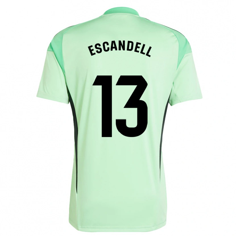 Danxen Men Aarón Escandell #13 Light Green Black Goalkeeper Jersey 2025/26 T-Shirt