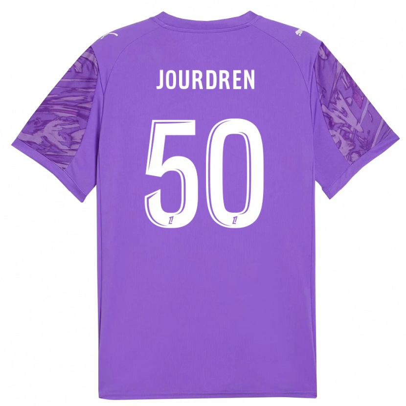 Danxen Men Ilan Jourdren #50 Lilac White Goalkeeper Jersey 2025/26 T-Shirt