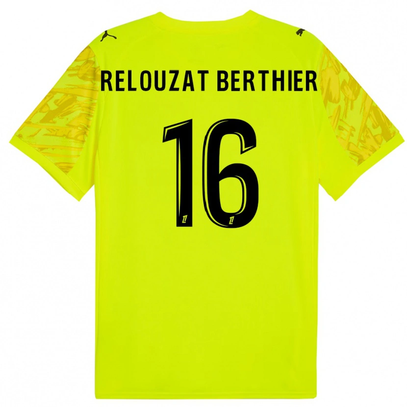 Danxen Men Maxime Relouzat Berthier #16 Fluorescent Green Yellow Goalkeeper Jersey 2025/26 T-Shirt