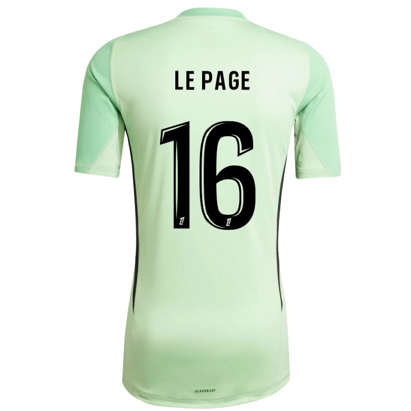 Danxen Men Manon Le Page #16 Light Green Black Goalkeeper Jersey 2025/26 T-Shirt