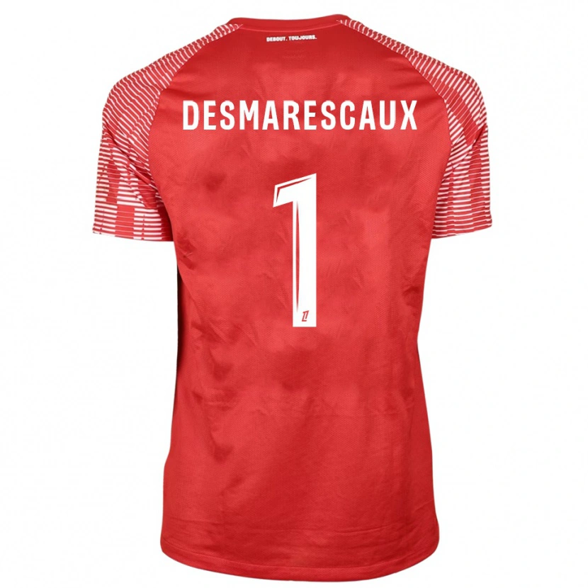 Danxen Men Émile Desmarescaux #1 Red White Goalkeeper Jersey 2025/26 T-Shirt