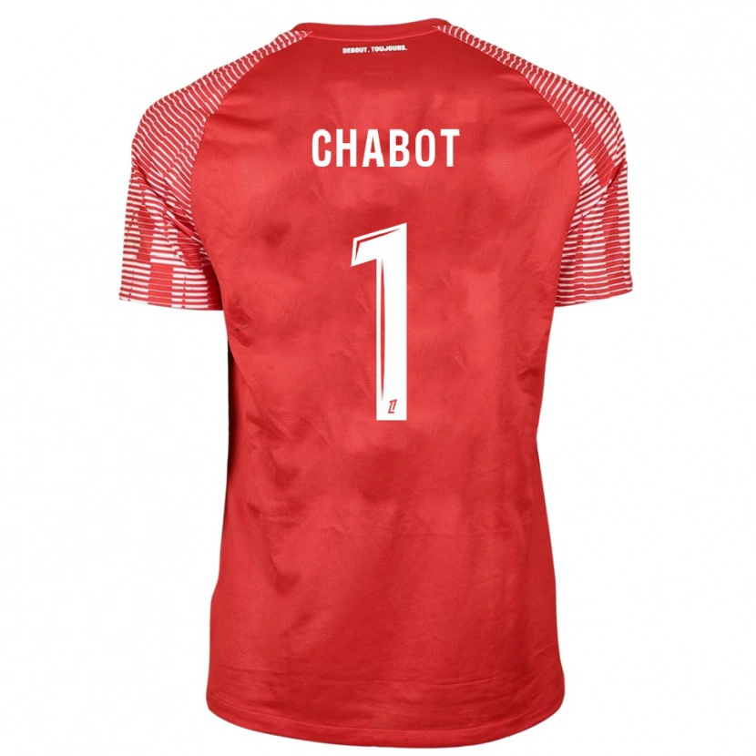 Danxen Men Max-Edgar Chabot #1 Red White Goalkeeper Jersey 2025/26 T-Shirt
