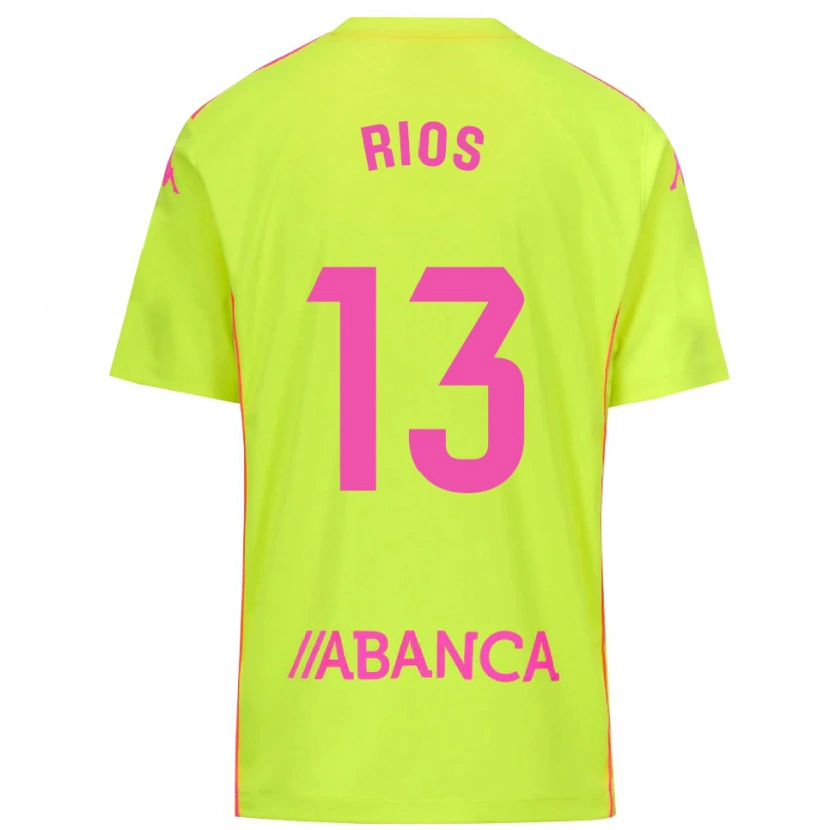 Danxen Men Hugo Rios #13 Yellow Green Goalkeeper Jersey 2025/26 T-Shirt