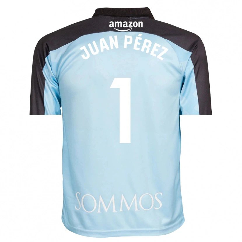 Danxen Men Juan Pérez #1 Light Blue Black Goalkeeper Jersey 2025/26 T-Shirt