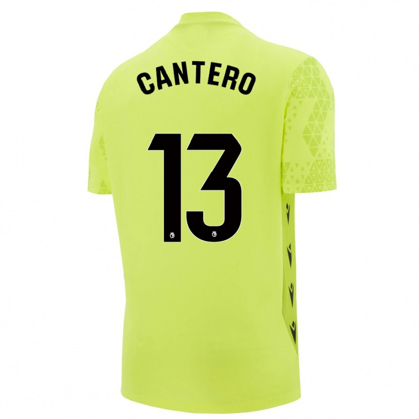 Danxen Men Ander Cantero #13 Yellow Green Black Goalkeeper Jersey 2025/26 T-Shirt