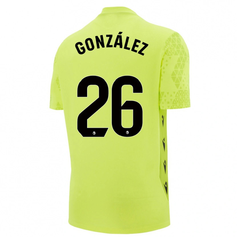 Danxen Men Diego González #26 Yellow Green Black Goalkeeper Jersey 2025/26 T-Shirt