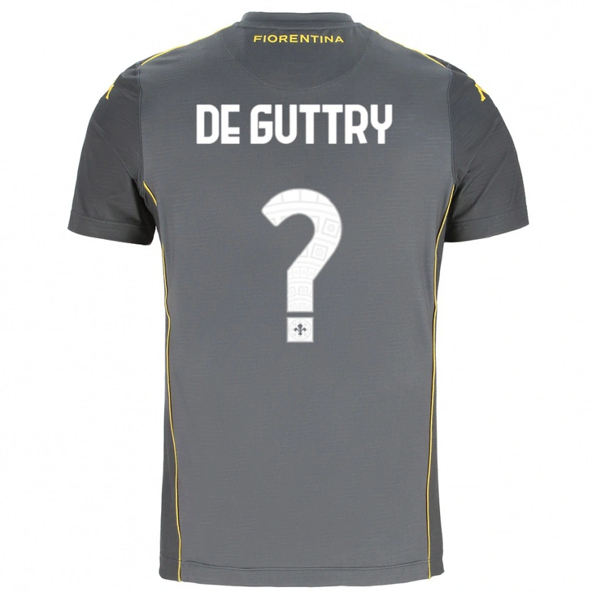 Danxen Men Elia De Guttry #0 Dark Gray Yellow Goalkeeper Jersey 2025/26 T-Shirt
