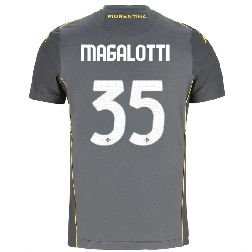Danxen Men Mattia Magalotti #35 Dark Gray Yellow Goalkeeper Jersey 2025/26 T-Shirt