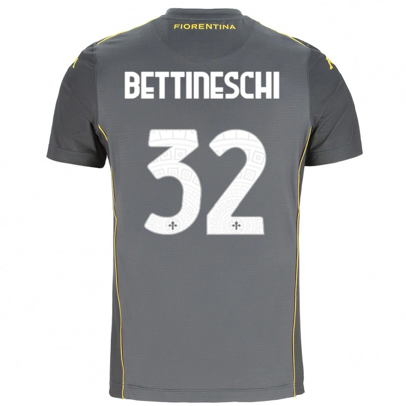 Danxen Men Giorgia Bettineschi #32 Dark Gray Yellow Goalkeeper Jersey 2025/26 T-Shirt