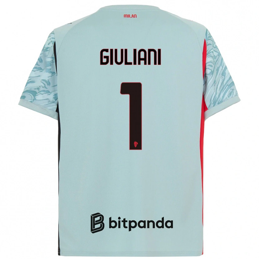 Danxen Men Laura Giuliani #1 Light Blue Red Goalkeeper Jersey 2025/26 T-Shirt