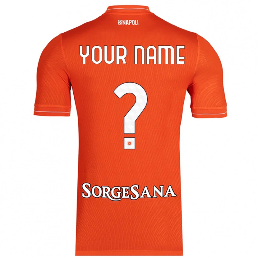 Danxen Men SSC Napoli Orange Red White Goalkeeper Jersey 2025/26 T-Shirt