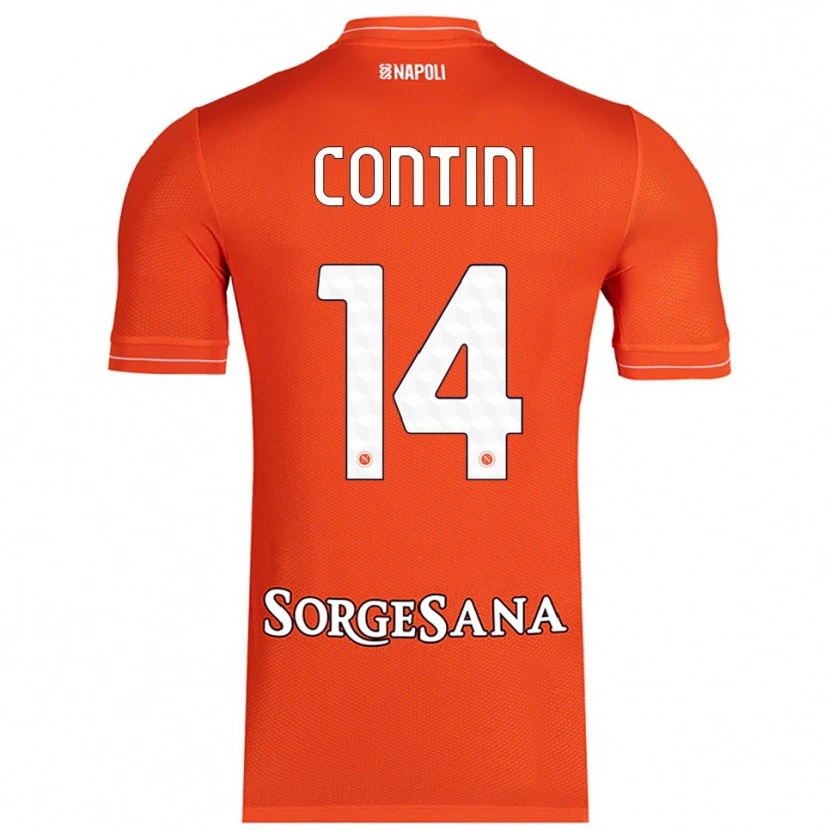 Danxen Men Nikita Contini #14 Orange Red White Goalkeeper Jersey 2025/26 T-Shirt
