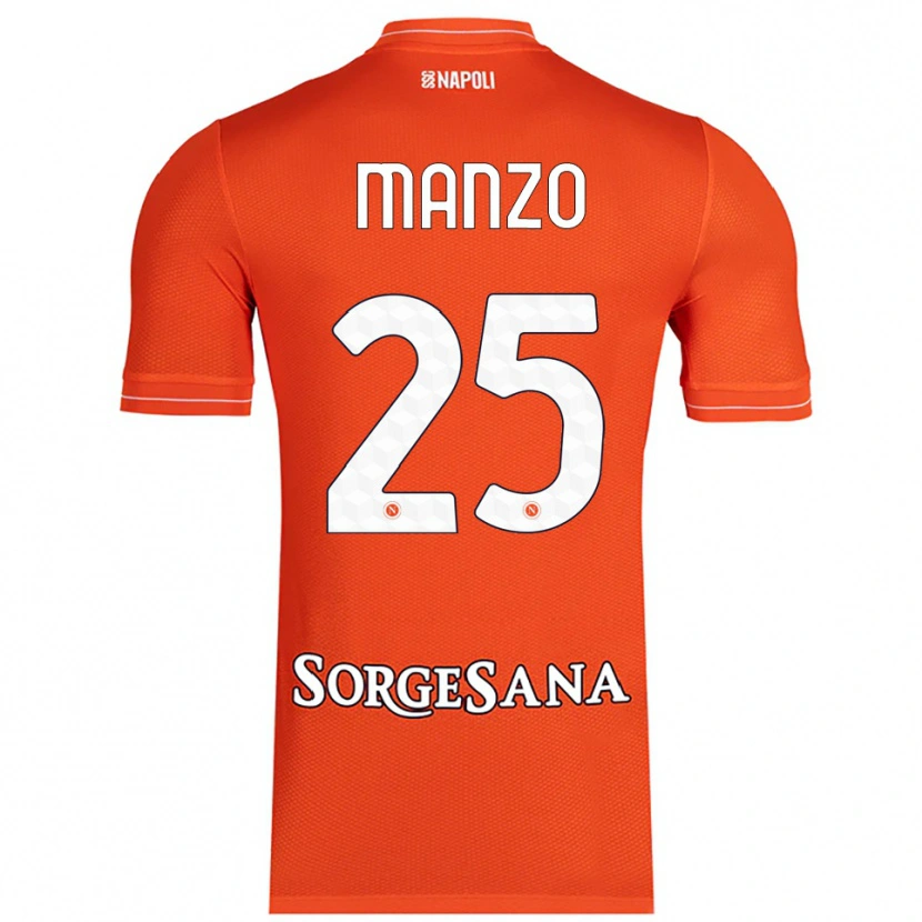 Danxen Men Alessia Manzo #25 Orange Red White Goalkeeper Jersey 2025/26 T-Shirt