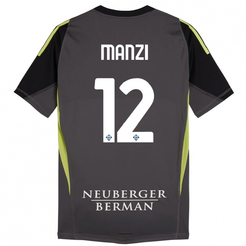 Danxen Men Federico Manzi #12 Black Light Green Goalkeeper Jersey 2025/26 T-Shirt