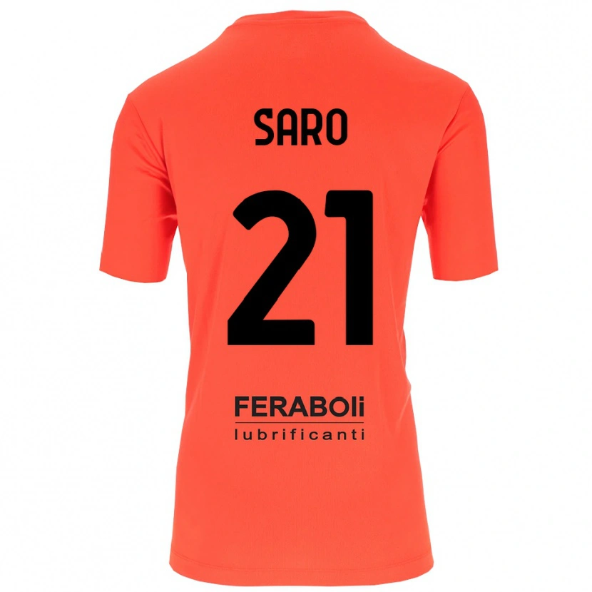 Danxen Men Gianluca Saro #21 Orange Red Black Goalkeeper Jersey 2025/26 T-Shirt