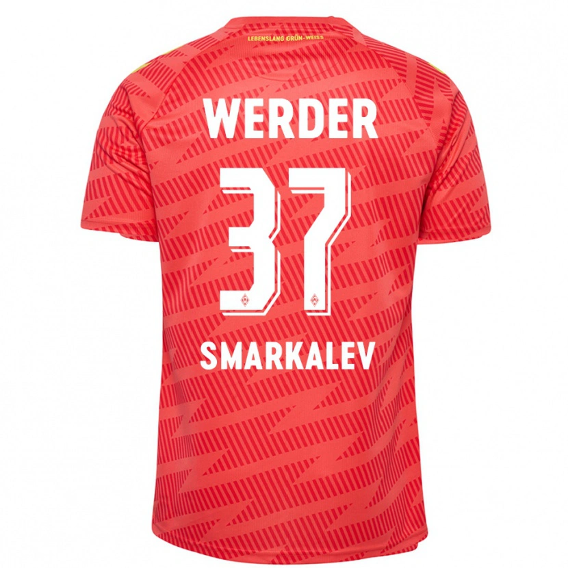 Danxen Men Stefan Smarkalev #37 Red Yellow Goalkeeper Jersey 2025/26 T-Shirt