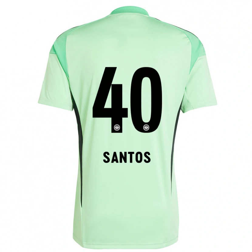 Danxen Men Kauã Santos #40 Light Green Black Goalkeeper Jersey 2025/26 T-Shirt