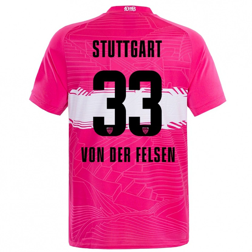 Danxen Men Jerik von der Felsen #33 Deep Pink Black Goalkeeper Jersey 2025/26 T-Shirt