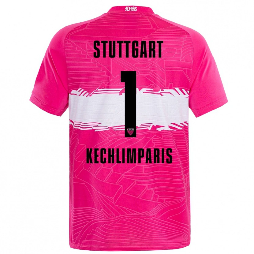 Danxen Men Ioannis Kechlimparis #1 Deep Pink Black Goalkeeper Jersey 2025/26 T-Shirt
